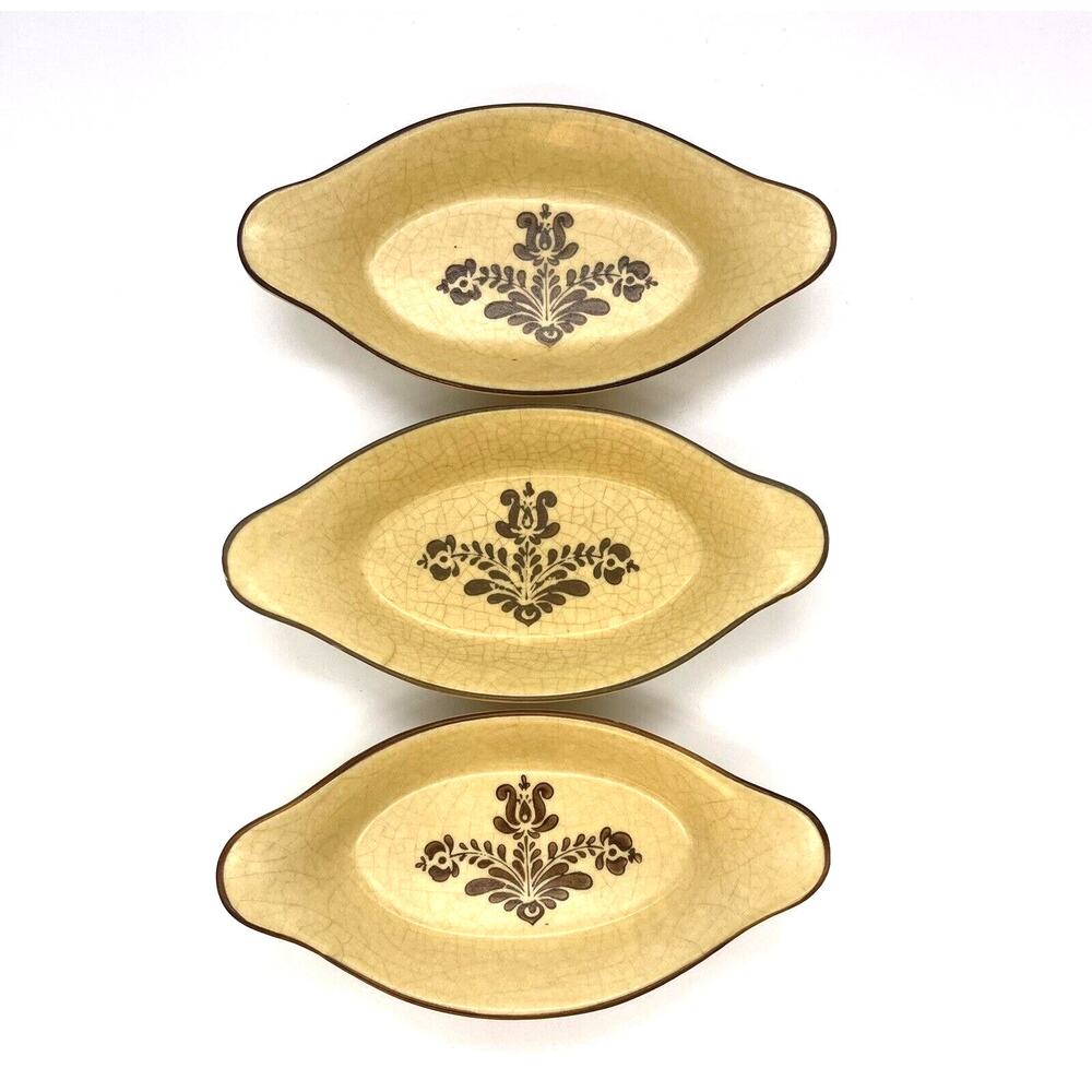 Vintage Pfatlzgraff Village 8 oz Set of 3 Au Gratin 8" Dishes 260